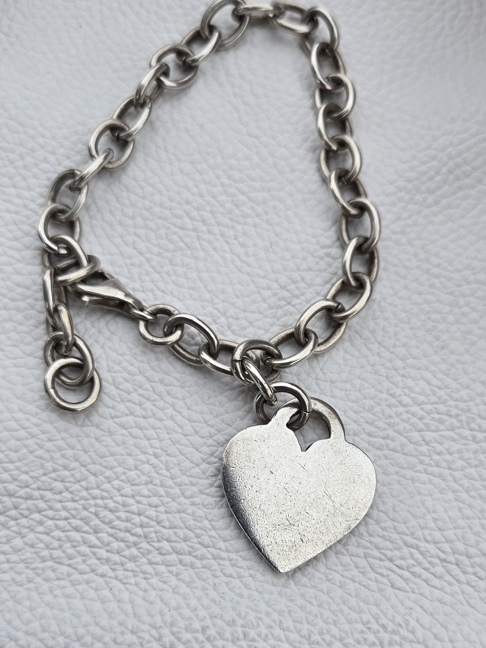 Sterling Silver Heart Charm Bracelet - Silver - Picture 2 of 7